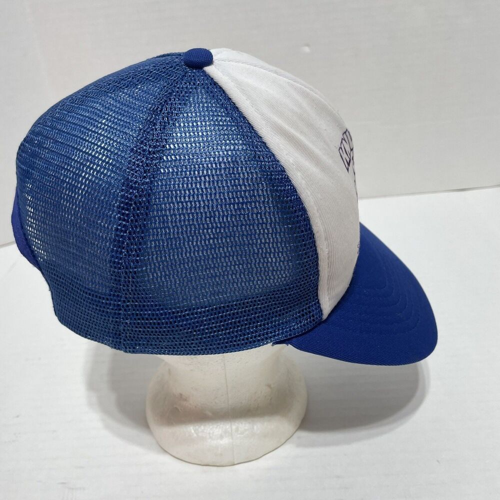 Vintage Knudson Cove Marina Alaska Trucker Hat, Blue and White, Snapback Cap - Picture 4 of 8